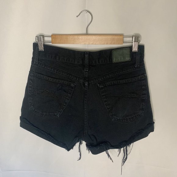 Mavi Distressed Cut Off Shorts Black Size 28 - Picture 4 of 8